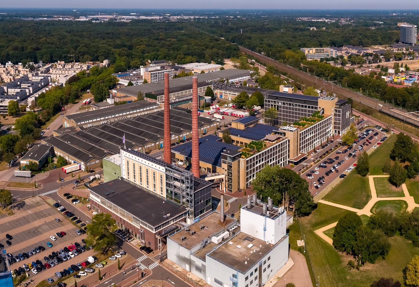 exterior view of the strip-t innovation district in Eindhoven