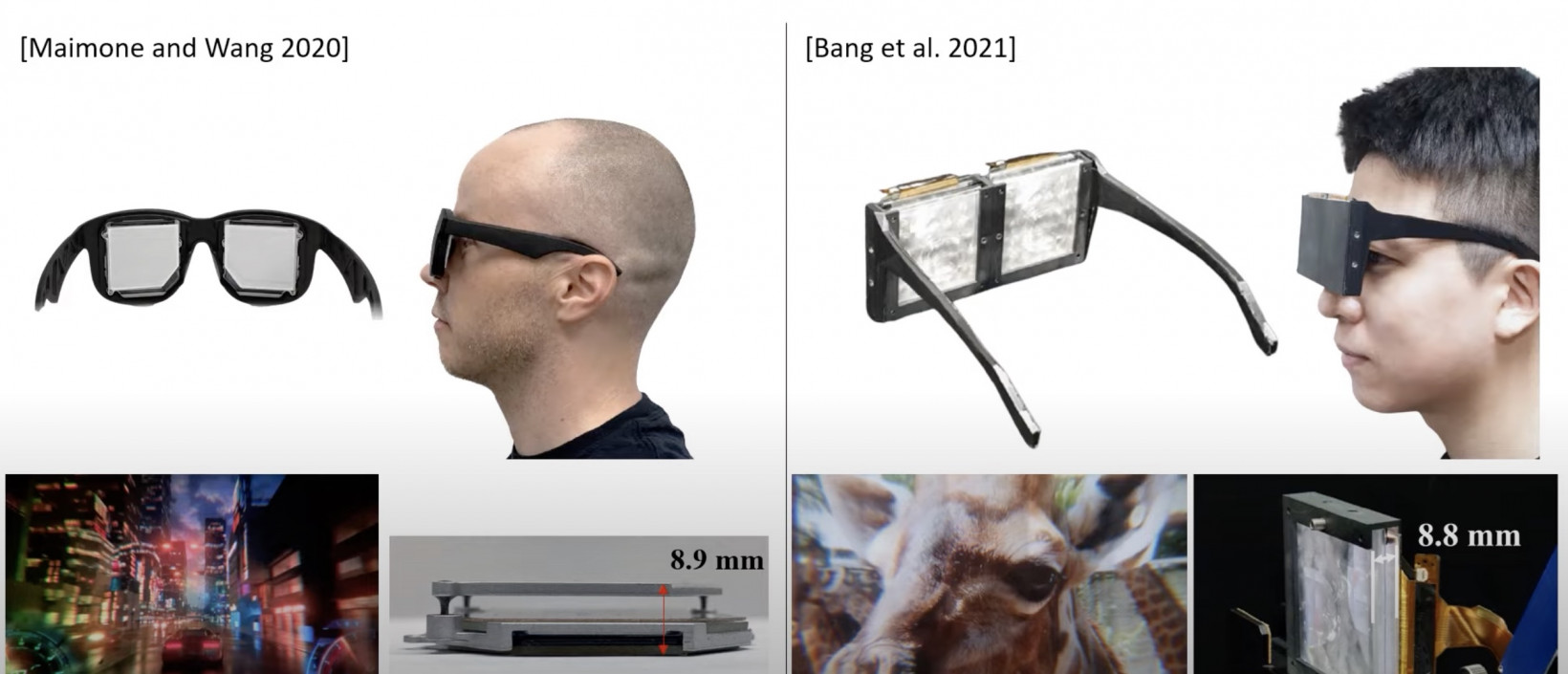 examples of other concepts of thin VR glasses