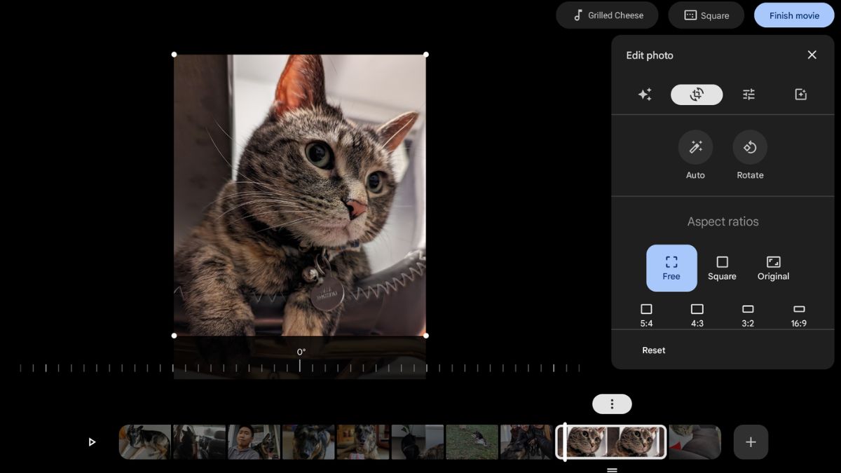 Google Photos Movie Editor