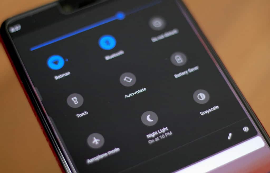 Quick Settings Android 9.0 Pie
